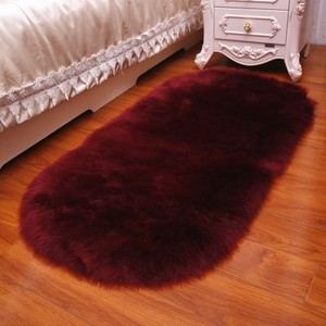 Tappeto in pelliccia di montone sintetico morbido e confortevole in stile moderno <span class=keywords><strong>per</strong></span> soggiorno - Product Image 6