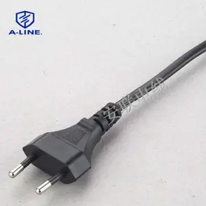 Garantía de calidad estándar europeo AC 2 Pin 2.5A 250V cable de alimentación