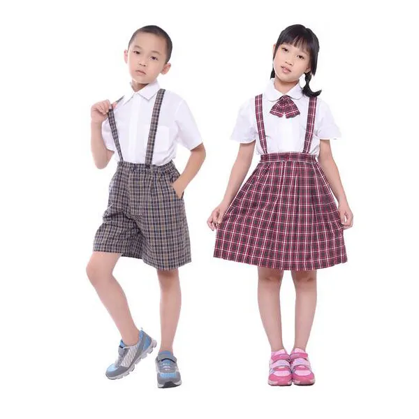 カスタム小学校の制服をデザインする冬のドレススーツパフォーマンス服セーターパンツスクールショートスカート