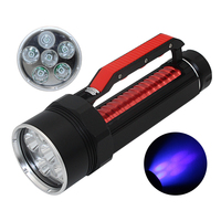 Linterna de buceo recargable con batería, superbrillante, resistente al agua, UV, 6 luces, XPE LED, 32650, 26650