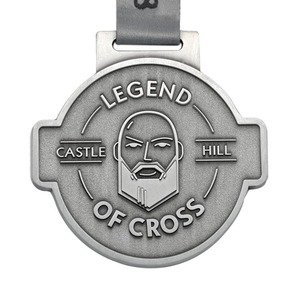 Santo leyenda religiosa de Cruz viejo acabado 2D conmemorativa medalla de metal con cinta - Product Image 1