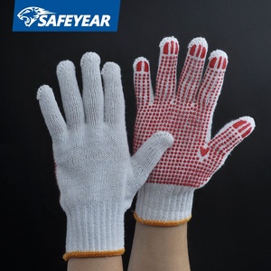 Barato punteada PVC algodón guantes de trabajo fabricante