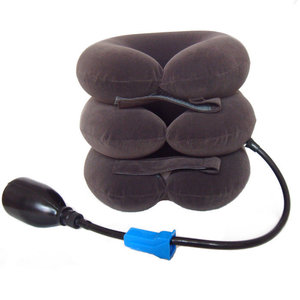 Trator de pescoço cheio de três camadas, vértebra <span class=keywords><strong>cervical</strong></span> inflada apoio para o pescoço <span class=keywords><strong>cervical</strong></span> superior dobrado proteção de pescoço