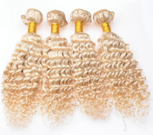 Mode Indien <span class=keywords><strong>miel</strong></span> blonde bouclés armure de <span class=keywords><strong>cheveux</strong></span> à vendre - Product Image 3