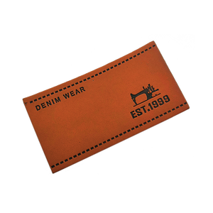 Quan Zhou Shi Shi en relief PU logo de marque étiquette de patch en cuir faux personnalisé pour Denim - Product Image 5