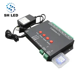 Custom Professionele 8 Poort Uitgang Dmx Sd-kaart Led Rgb Pixel Controller T8000 Voor Verlichting Project