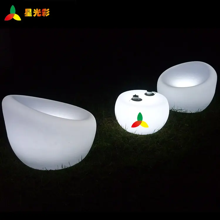 Roto molding LED Steht isch und Lounge Möbel Gartenmöbel Import Rattan Möbel