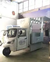 3 휠 Piaggio Ape 식품 트럭 커피 화이트 k k 식품 카트 판매