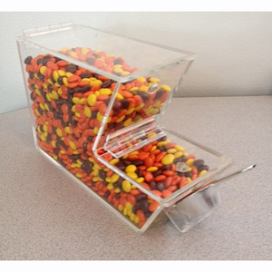 ถังลูกอมอะคริลิกหนา4มม. พร้อมช้อนสำหรับร้านค้าและซูเปอร์มาร์เก็ต - Product Image 5