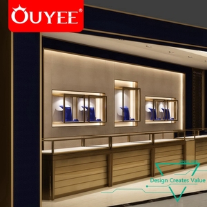 Ücretsiz Tasarım Ahşap Kaplama Ekran Mücevher Showroom Altın Takı Dükkanı Iç Tasarım Görüntüleri