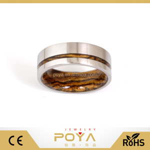 POYA Bijoux En Gros Chine Fabricants Bijoux 8mm <span class=keywords><strong>De</strong></span> Mode <span class=keywords><strong>De</strong></span> Tungstène En Bois D'olivier Anneau Avec Bois Bande Inlay Pour Son Et son - Product Image 1