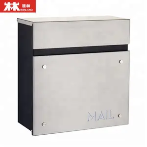 Mail Box Apartment Waterproof Post Box Customized Wall Mounted Letter Box Stainless Steel Modern Metal Mail Box