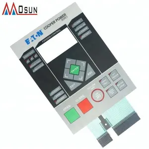 Custom LED embedded metal dome embossed flat keys flex membrane keyboard switch