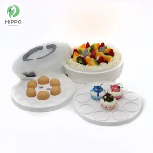 Plastic Taartdoos 3 In 1: Pie Platen Carrier, Gevulde Ei Insert, cupcake Carrier En Server Bundel Cake Carrier