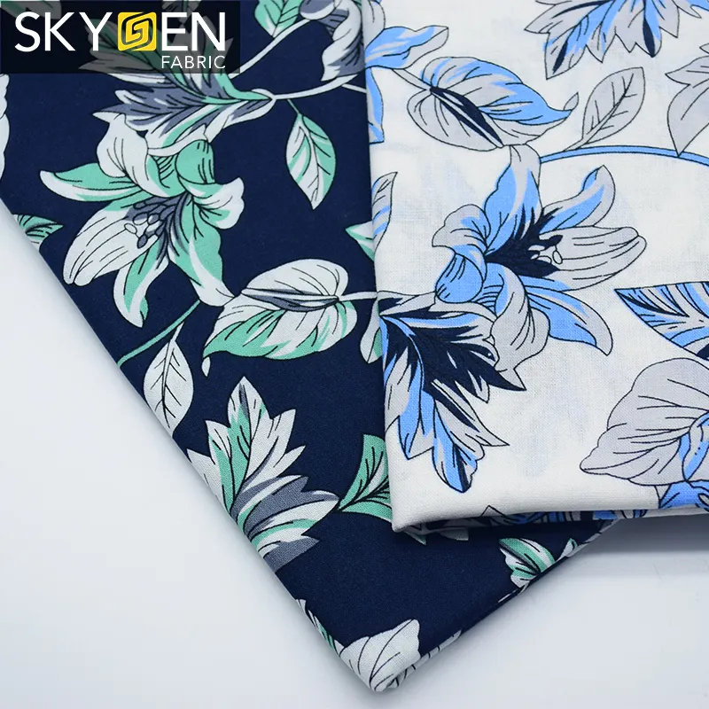 Skygen Textiel Reactieve Gedrukt Fabrikanten Zachte Shirting Doek Groothandel Afrikaanse Kenia Print Materialen Stof