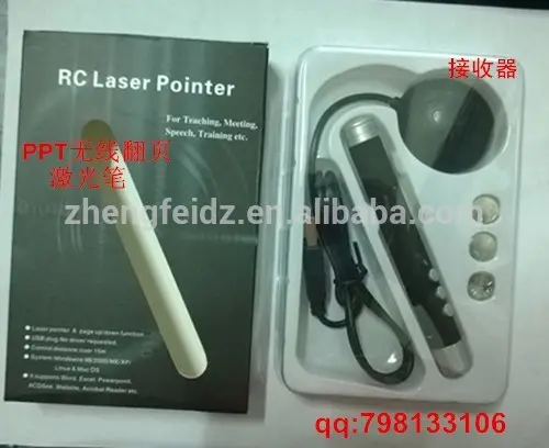 Usb sans fil ppt pointeur laser présentateur 2.4 ghz ppt pointeur laser usb télécommande ir pour la formation 2015 vente chaude