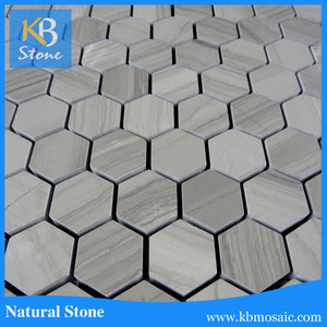 Polished Haisa <strong>Dark</strong> <strong>Gray</strong> <strong>Marble</strong> 1&quot; Hexagon <strong>Tiles</strong> and Mosaic - Product Image 3