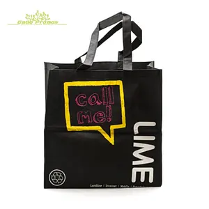 2024 2025 Foldable Customized Logo Heat Seal Laminated PP/PET Non Woven D cut Shopping Bag Guangzhou