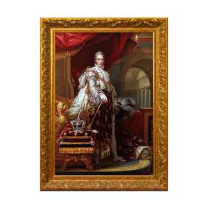 Klassische Handgemachte Wand Kunst Reiche Gericht Figur Charles König Ölgemälde auf Leinwand