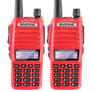 Baofeng UV-82 Uv82 Plus UV 82, Walkie Talkie Warna Merah Radio Dua Arah