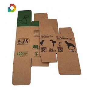 Kraft Box Folding Paper Box Factory Wholesale Custom Logo Printed Cardboard Mini Style Kraft Paper Folding Box