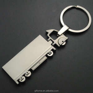 블랙 소프트 에나멜 도금 금속 열쇠고리 화물 열차 트럭 자동차 열쇠고리 - Product Image 5