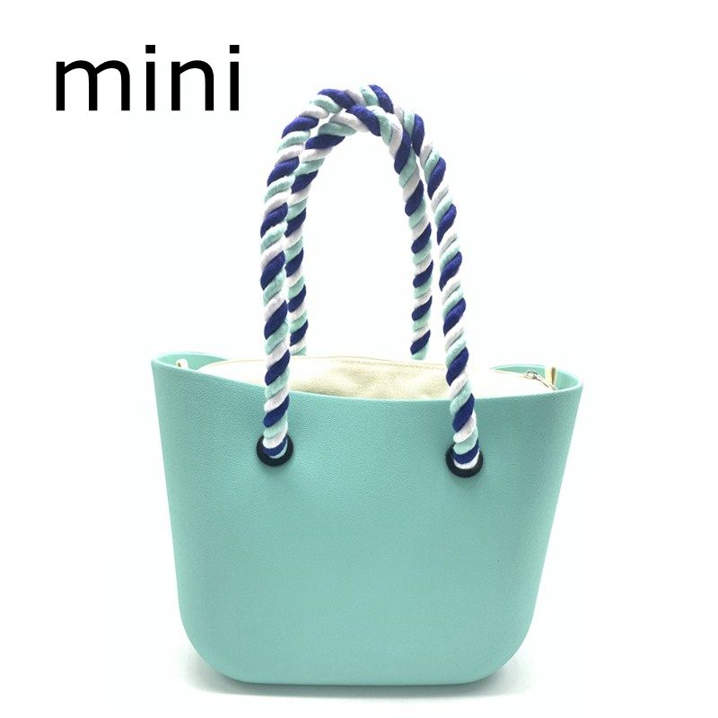 Vert menthe + toile + poignée de corde