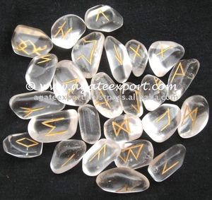 Ensemble de Rune en cristal de Quartz, style brésilien, classique - Product Image 1