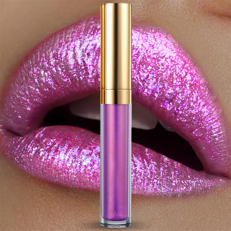 卸売ベンダーグリッターリップグロスPriviate Label Shimmer Liquid Lipstick Vegan Liquid Lipstick