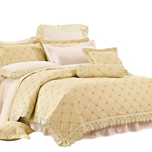 KOSMOS ropa de cama 100% poliéster <span class=keywords><strong>blanco</strong></span> hotel de lujo encaje colcha alta calidad colcha - Product Image 4