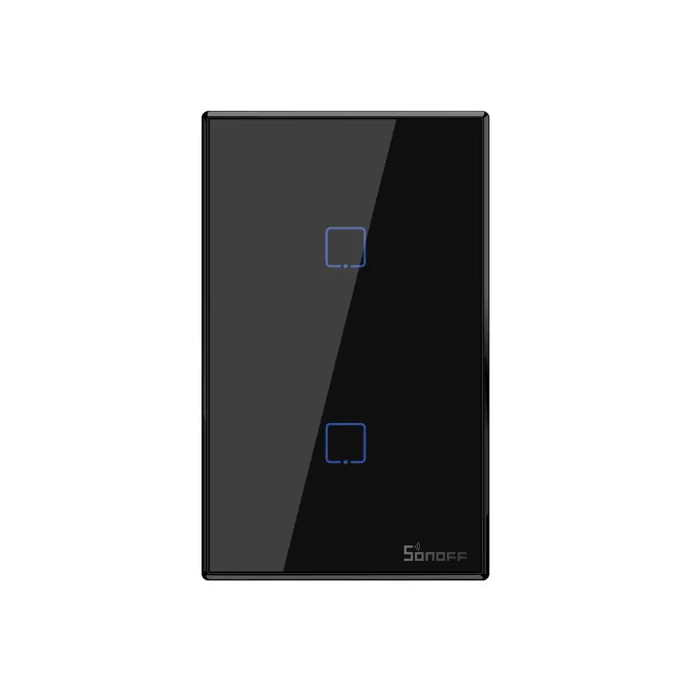 Интеллектуальный выключатель света SONOFF T3US 2C 433 RF Wi-Fi адаптеры питания черный переключатель беспроводной APP/RF/Голосовое управление/сенсорное управление Смарт Homr Автоматика работает с Amazon Alexa IFTTT