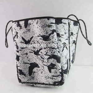 การพิมพ์หินอ่อนที่กำหนดเองพรุนถุงช้อปปิ้งกระเป๋าชายหาดนีโอพรีนพร้อมกระเป๋าสตางค์ซิปด้านใน - Product Image 4