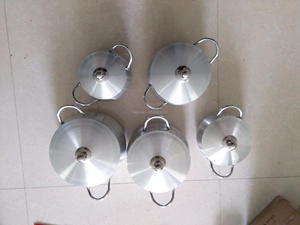 Set di pentole in alluminio con finitura satinata in alluminio da 5 pezzi Set di pentole in alluminio con finitura satinata 16/18/20/22/24CM