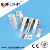 Autocollant antivol pour magasin de détail, étiquette souple EAS, bande de papier EAS, étiquette souple RF 4x4cm, étiquette de sécurité EAS 8,2 MHz