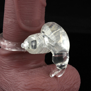Lapin Vibrant Cock Ring Hommes Éjaculation Retardée <span class=keywords><strong>Penus</strong></span> Anneau - Product Image 2
