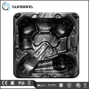 6人220伏户外亚克力按摩浴缸水疗热水浴缸，带79个不锈钢喷嘴水疗按摩浴缸 - Product Image 2