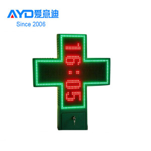 Pantalla LED RGB de doble cara para exteriores, programa de visualización cruzada de farmacia LED, señal LED para sexo, mujer y Niña