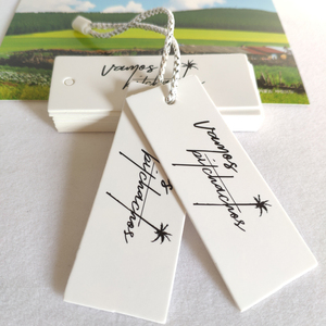 Nhãn Tùy Chỉnh Giấy Mới Treo Tag, Chất Lượng Cao Thương Hiệu Riêng Nổi Biểu Tượng Con Dấu Xem Thẻ Giấy Dày Với Vòng Dây Giày - Product Image 5