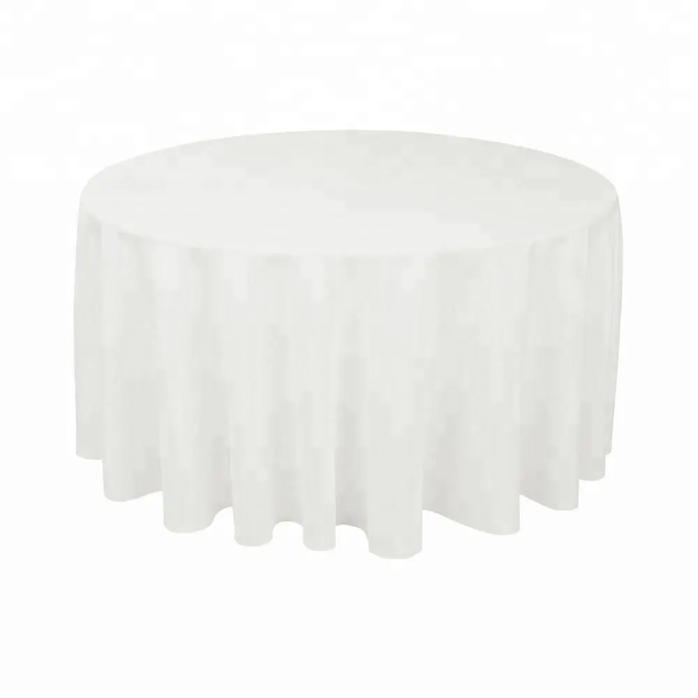 Wholesale 120Inch high quality 100% polyester round tablecloths decoration banquet wedding table cloths