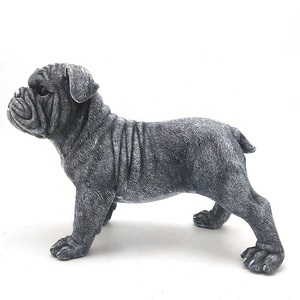 Venta al por mayor de fibra de vidrio de tamaño negro resina perro francés figuras <span class=keywords><strong>bulldog</strong></span> estatua para jardín - Product Image 3
