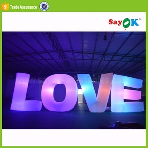 Luz led carta de amor de la boda carta inflable gigante cartas para alquiler - Product Image 2