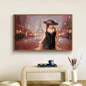 Moderno <span class=keywords><strong>arte</strong></span> de la pared sexy lady 3d diamante pintura con marco - Product Image 4