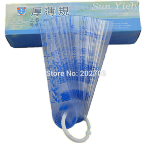 (טייוואן) 0.02-1.0mm 0.02-2mm 16pcs 20pcs עובי פלסטיק תקע מוחש מד פער מילוי מדידה כלי עם PVC גיליון