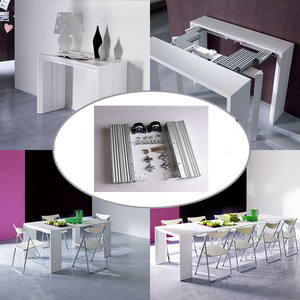 China Leverancier Prachtige Eetkamer Trek Blad Aluminium 6/7/9 Sectie klaptafel Extension Slides - Product Image 6