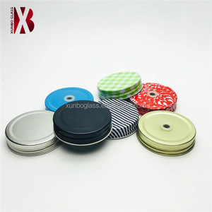 70mm Daisy Cut Mason Jar Lids with Straw Hole