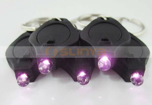 Knop <span class=keywords><strong>Size</strong></span> Sleutelhanger Licht Sleutelhanger Clip Lamp <span class=keywords><strong>Mini</strong></span> Uv Paars Led Zaklamp - Product Image 2