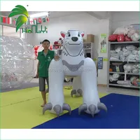 Brinquedo inflável leão mascote branco dos desenhos animados, replu água gigante modelo de leão