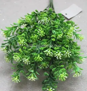 7 branches artificial green leaves wholesale artificial fruit