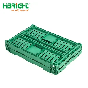 Foldable PP collapsible storage stackable plastic crates for produce