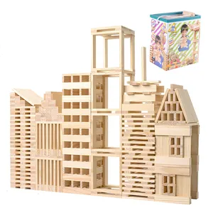 Blocs de construction tour de couleur en bois jouets d'éducation précoce pour enfants